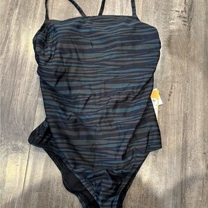 Kona Sol Zebra Stripe One Piece Swimsuit